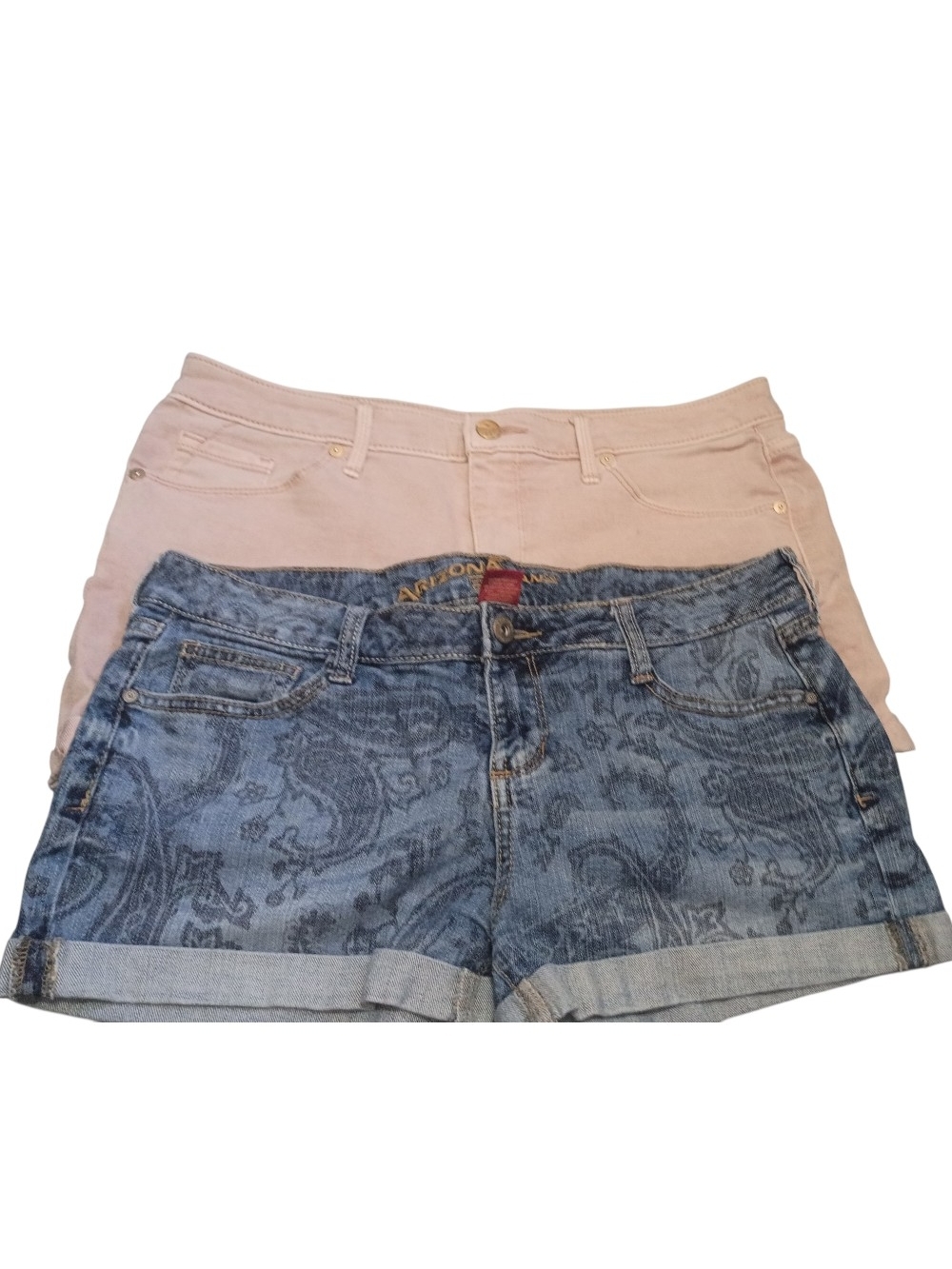 Women’s Pink and Blue Denim  Shorts Duo